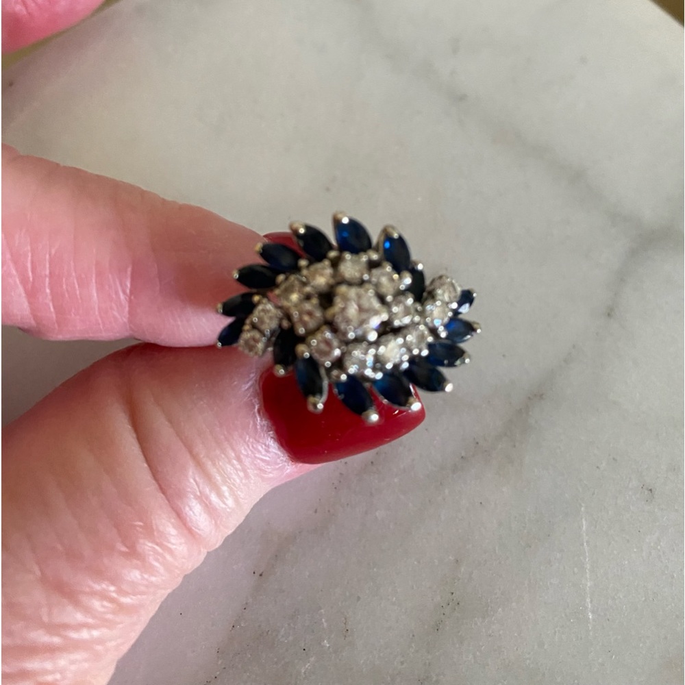 14k Diamond Sapphire Ring